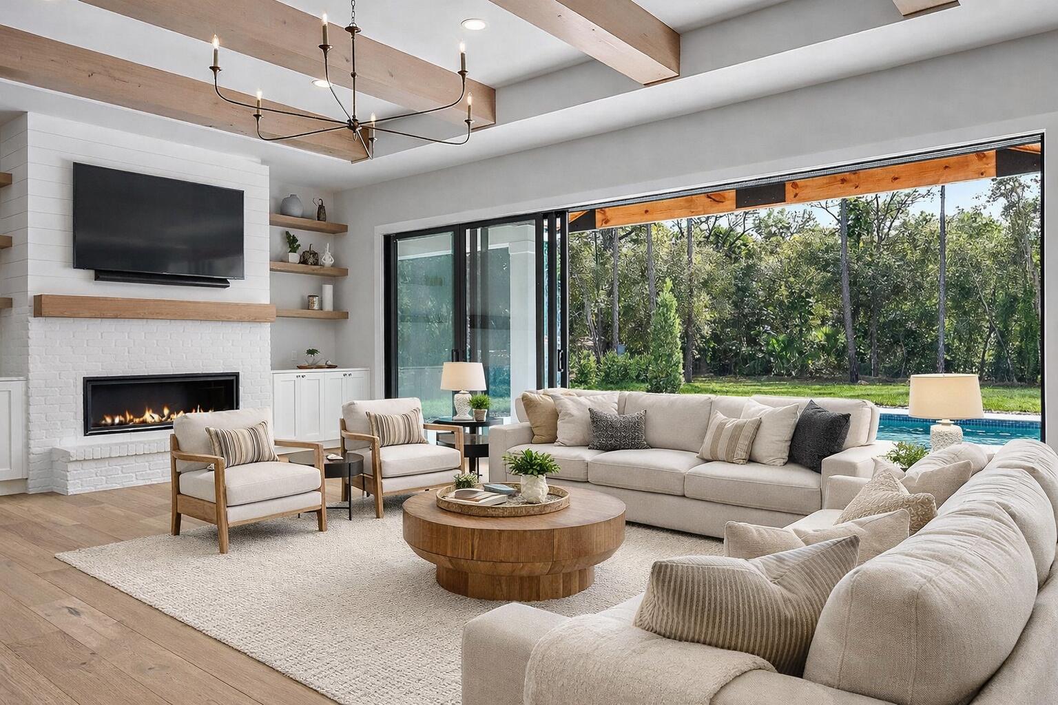 Living room after virtual staging